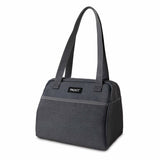 PackIt Freezable Hampton Lunch Bag, City Charcoal, Built with ECOFREEZE Technology, Collapsible, Reusable, Zip Closure with Fron
