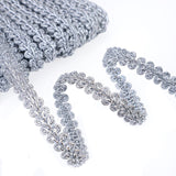 Silver Metallic Gimp Braid Lace Trim Centipede Lace Ribbon for DIY Wedding Bridal Crafts Sewing Costume Christmas Halloween (0.3