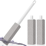 4TH Pumice Stone Toilet Bowl Cleaning Pumice Sticks with Long Handle, Ideal for Removing Hard Water Rings and Stains, EcoFrie