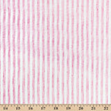 University Stripe Linen-Look Polyester Cotton 58 Fabric by The Yard - Fuchsia/White
