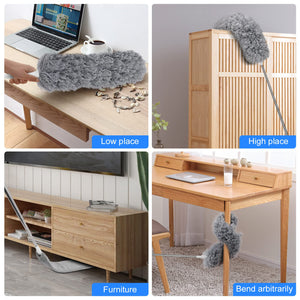 Duster with Extension Pole for Cleaning Ceiling Fans, High Ceilings, in Addition, Dusters for Cleaning Can Also Be Used for Low