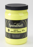 Speedball 046417 Acrylic Screen Printing Ink, 32 fl. oz, Fluorescent Yellow