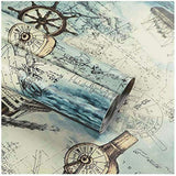 Lependor Removable Self Adhesive Printed Wall Paper Decorative Self Adhesive Shelf Drawer Liner Roll - 17.71 X 393 (17.71 X 32.8