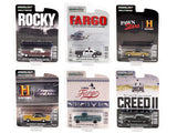 Hollywood Series Set of 6 Pieces Release 35 1/64 Diecast Model Cars by Greenlight 44950