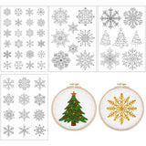 Water Soluble Embroidery Patterns Stabilizers - Rngmsi 4 Sheets Christmas Snowflakes Stick and Stitch Embroidery Paper Wash Away
