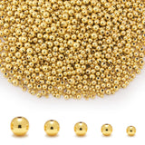 660Pcs 18K Gold Filled Spacer Beads for Jewelry Bracelets Making,Round Bracelet Beads,Small Ball Gold Filled Beads for Bracelet 