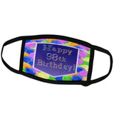 3dRose fm_174855_1 Face Mask Large, Balloons with Purple Banner Happy 98th Birthday