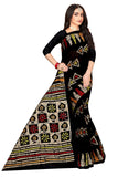 Tamaira Fashion Womens Plain Weave Pure Cotton Saree Without Blouse Piece(Ab13_Black)