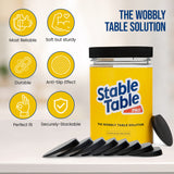 Stable Table - Black Restaurant Table Leg 30 Shim Wedges Premium Furniture Levelers Table Shims, Home Improvement DIY Levelers -
