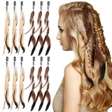 Geyoga 12 Pcs Clip in Hair Feathers Extensions for Women Colored Boho Feather Hair Clips Halloween Cosplay Costume Carnival Part