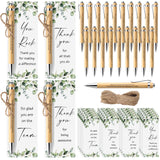 Yeaqee 24 Set Employee Appreciation Gift Inspirational Bamboo Pens Motivational Thank You Bookmarks Cards Back to School Gifts f