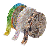 MECCANIXITY 3 Rolls 1 Yards 8mm Self Adhesive Crystal Rhinestone Diamond Ribbon for Arts & Crafts Project, Wedding Cakes, Birthd