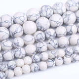 90PCS 4MM AAA White Howlite Turquoises Stone Beads Natural Gemstone Bead Crystal Healing Energy Jewelry Making DIY 15 inches