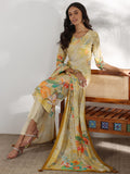 Libas Women'S Silk Blend Kurta Set (49255_Beige Beige 2Xl