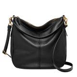 Fossil Women's Jolie Leather Hobo Purse Handbag, Black (Model: ZB1434001)
