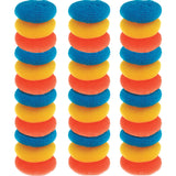 Lola Products Plastic Mesh Scouring Pads - 3.375 x 1.25, Non-Scratch Dish Scrubbers to Clean Dishes, Assorted Colors - Red, Blue