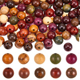 WILLBOND 130 Pieces Macrame Wooden Beads 1mm Hole Loose Beads with Hole for Macrame Rosary Making Kits Supplies Jewelry Bracelet