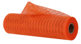 Fine Weave Metallic Deco Poly Mesh for Wreaths, Bows, Crafts, and Decorations, 10 Inches x 10 Yards (Orange, Copper Foil)