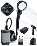 Beviliu Portable Shower for Camping, 6000mAh Rechargeable Camping Shower with Digital Power & Temperature Display, Portable Show