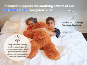 Tons of Love Weighted Stuffed Animals for Adults, Teens & Kids - Stuffed Animal Dog for Better Sleep - Emotional Support Plush -