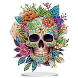 Diamond Painting Kits for Adults Beginners, 5D Full Drill Skull Crystal Art Desktop Ornament, DIY Single Sided Home Office Desk 