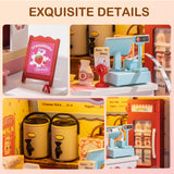 Wowood DIY Mini House Building Miniature Kit Milkbox, Miniature Lifestyle Bookshelf Decoration, Cute Craft Kits for Women or Gir