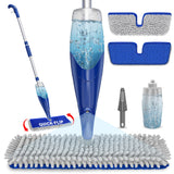 Papclean Spray Mops for Floor Cleaning: Double Sided Dust Mop for Hardwood Wood Tile Floor with Reusable Microfiber Pads - Wet D