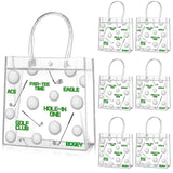 Aliceset 20 Pcs Golf Party Clear Goodie Bag with Handles Golf Snack Treat Bags for Team Masters Themed Party Game Tournament Sup