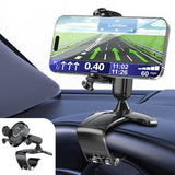 RIEMKSL Car Phone Holder Dashboard Phone Mount, 2025 Upgraded 360 Degree Rotation Multifunctional Clip Design, Universal Car Pho