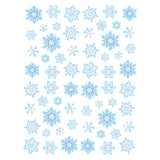 Beistle 24020 Snowflake Stickers, 4.75 x 7.5, Blue/Grey/White