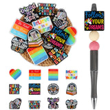 SALUOKE 12pcs Inspirational Silicone Focal Beads for Pens Making Beads for Keychain Shape for Bracelet Necklace Crafts (Inspirat