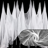 Whaline Halloween White Creepy Cloth 197 x 87 Inch Spooky Gauze Clothes Halloween Scary Decoration for Haunted Houses Party Supp