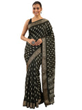 Libas Womens Woven Design Silk Blend Saree With Blouse Piece