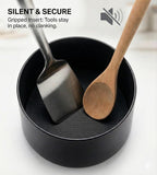Extra Large and Sturdy Rotating Utensil Holder with No-Tip Weighted Base