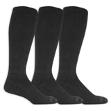 Dr. Scholls Mens Athletic & Work Compression Over The Calf 1 3 Pair Packs Moisture Management Sock, Black, 1315 US