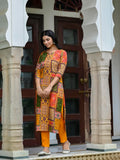 Gosriki Women'S Rayon Blend Straight Printed Kurta With Pant (Nimmi Multi-Gs_S_Multi_Small) Multicolour,Multicolour,,B0DCK8D1GC