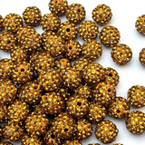 10mm Clay Rhinestone Beads for Bracelets, 100 Pcs Sparkle Crystal Beads for Jewelry Making, Glitter Round Shamballa Disco Ball D