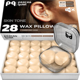 PQ Silicone Sleep and Swim Ear Plugs - Wax Moldable, 28 SNR32 Noise Cancelling Plugs, Skin Tone Colour