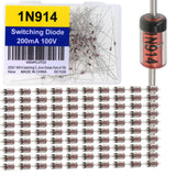 EEEEE 1N914 Diode (100pcs) Small Signal Fast Switching Diodes High-Speed Axial 200mA 100V 200 mA 100 Volt IN914 914 Switching Di