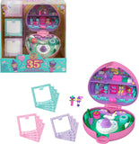 Polly Pocket Dolls & Playset, Collector Heritage Compact, 35th Birthday Partytime Stamper with 2 Micro Dolls, 3 Party Stamps & 1