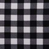 Mook Fabrics Polar Fleece Buffalo Plaid Stripe, White Cut by The Yard