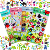 Funblast 3D Pvc Cute Mix Stickers 3D Self Adhesive Puffy Stickers For Kids, Insects World StickerS For Art And Craft Work, Sc