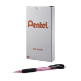 Pentel Champ Mechanical Pencil, (0.9mm), Tinted Pink Barrel, Box of 12 (AL19P)