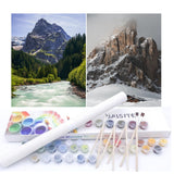 BAISITE Paint by Numbers Kit for Adults Beginners,12 Wx16 L 2 Pack Canvas for Painting Kits for Adults in Colorful Box-PBN265-26