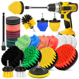 30Pcs Drill Brush Attachment Set,Drill Scrubber Brush Kit Include Scrub Pads, Sponge, Extend Attachment, Drill Cleaning Brush At