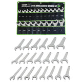 Grip 21 pc Jumbo Service Wrench Set SAE - Sizes from 3/4 to 2 - Chrome Plated CRV Steel - Heavy Duty Roll-Up Storage Pouch