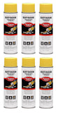 1648838 Stripe Inverted Striping Paint-Yellow (18 oz, 6-Pack / 108 oz Total) | Bulk Contractor Case for Parking Lots, Warehouses