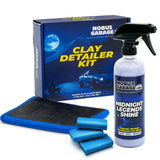 Nobu's Garage - Clay Mitt & Clay Bars Auto Detailing Kit with Waterless Car Wash Ceramic Detail Spray - Car Detail Spray & Lubri