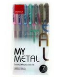 DongA Metalic Gel Pen 7 Pc Set For Dark & Light Papers