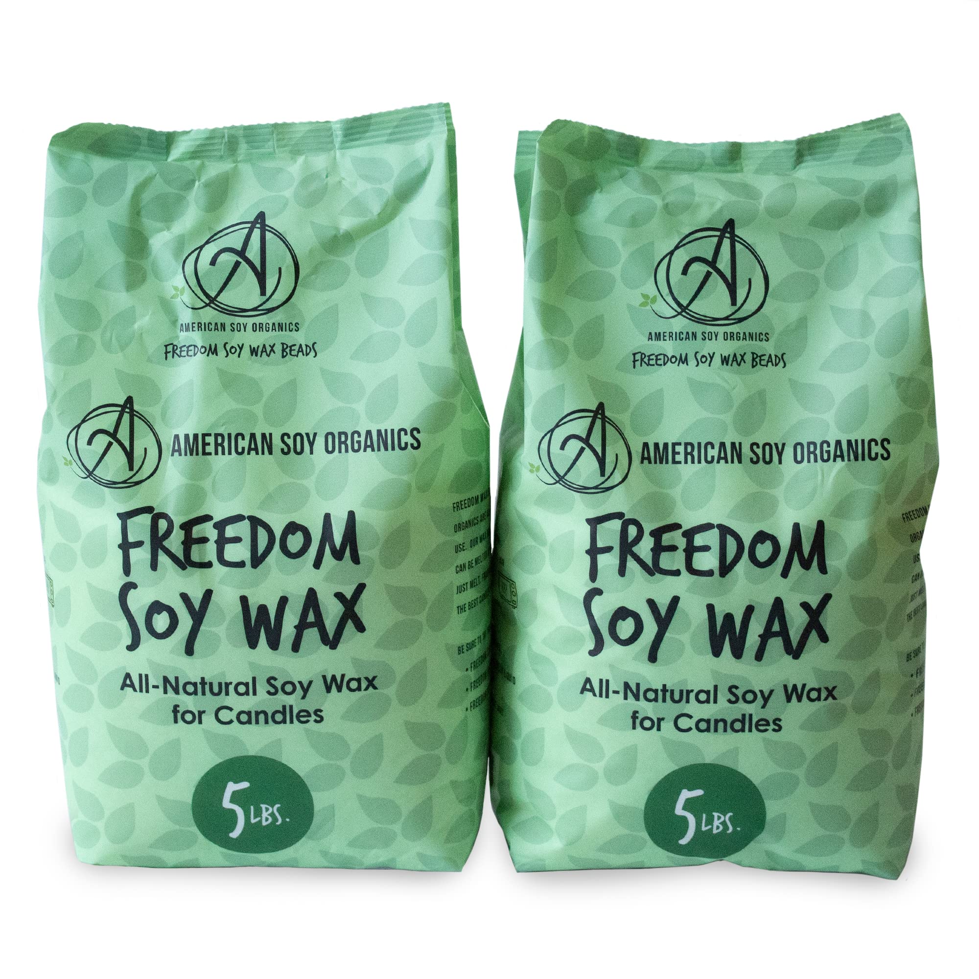 American Soy Organics- 10 Lb Of Freedom Soy Wax Beads For Candle Making - Microwavable Soy Wax Beads - Premium Soy Candle Making
